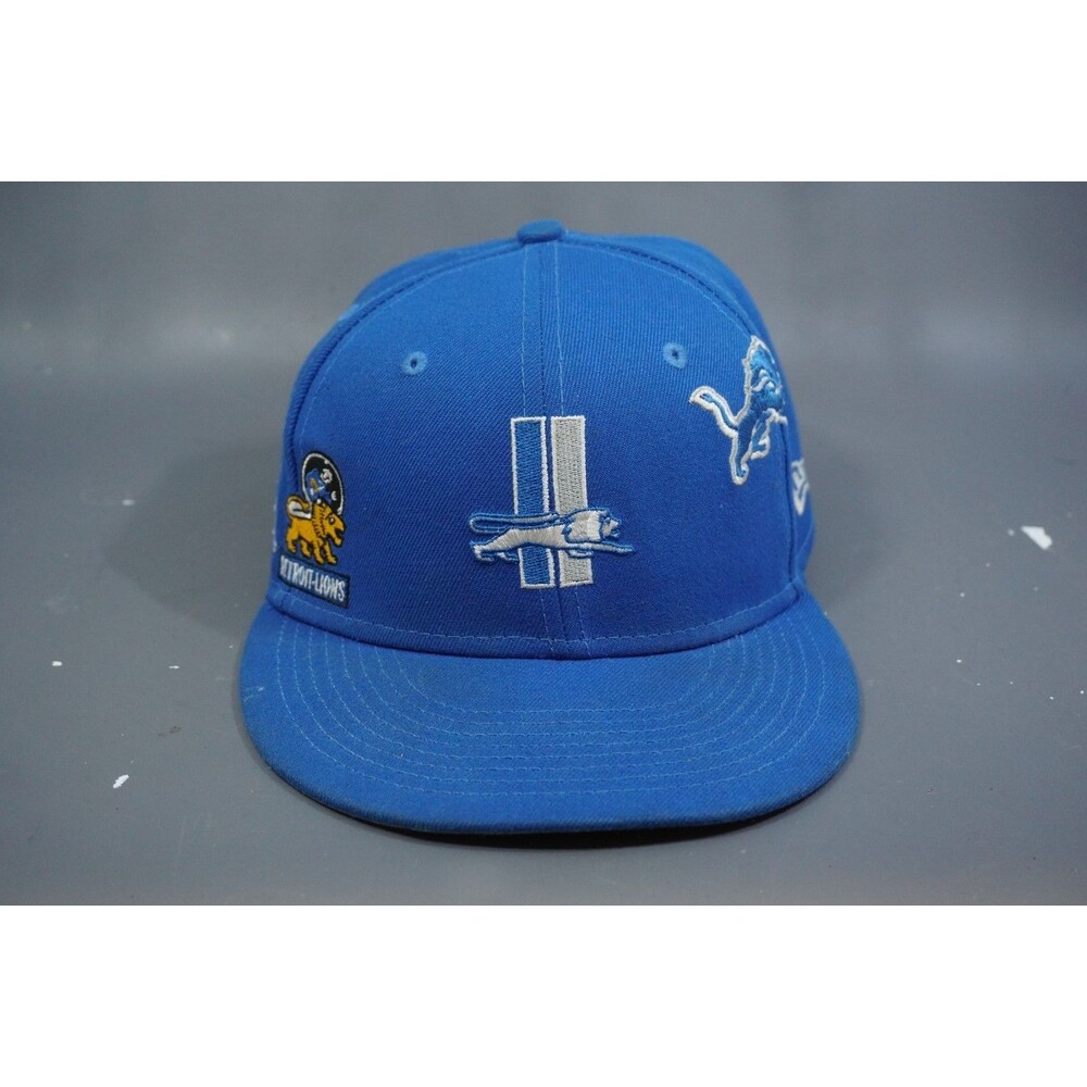 New Era x Just Don Detroit Lions NFL Fitted Cap Hat 59Fifty Blue Size 7